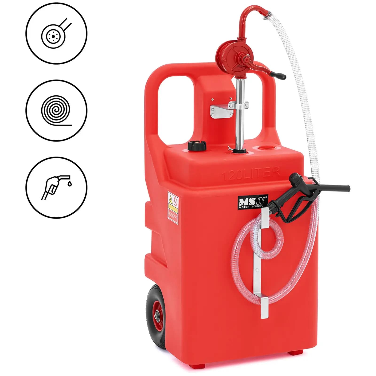 Mobile Tankstelle mit Zapfhahn und Räder 120 l - Dieselpumpen by MSW