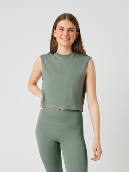Borg Cropped Tank Top