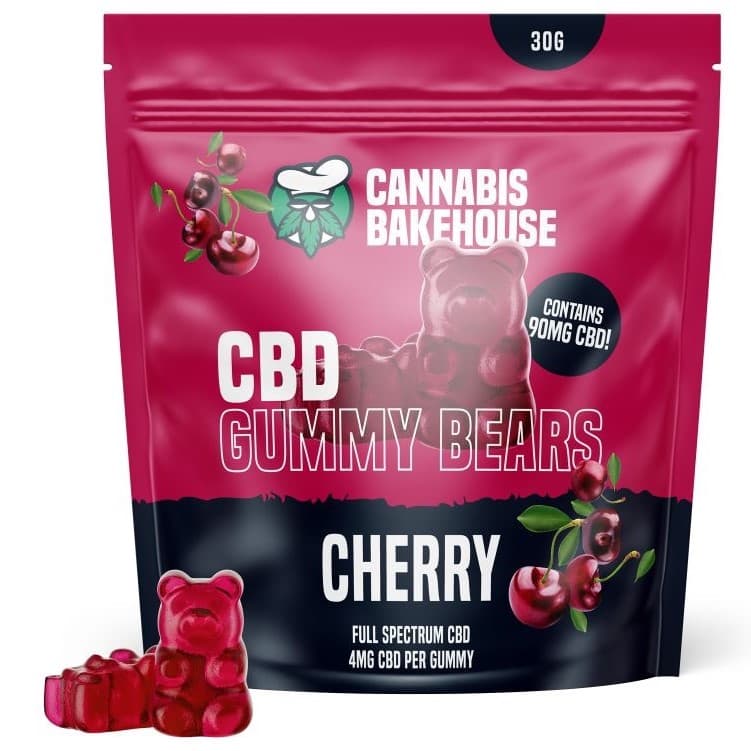 Cannabis Bakehouse CBD Gummibärchen - Kirsche, 22 Stück x 4 mg CBD, 30 g