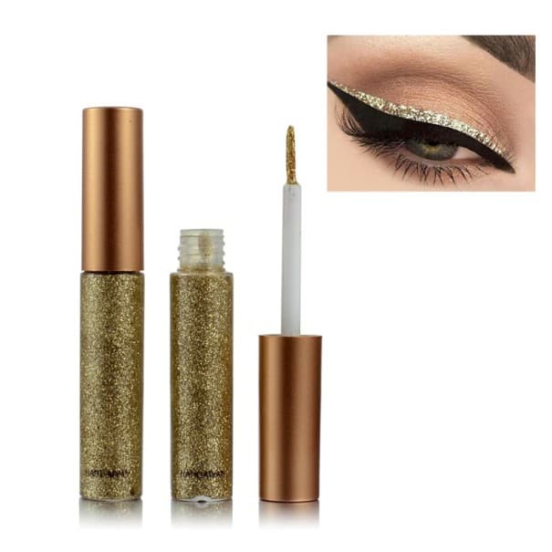 Bunter Glitzer-Eyeliner golden