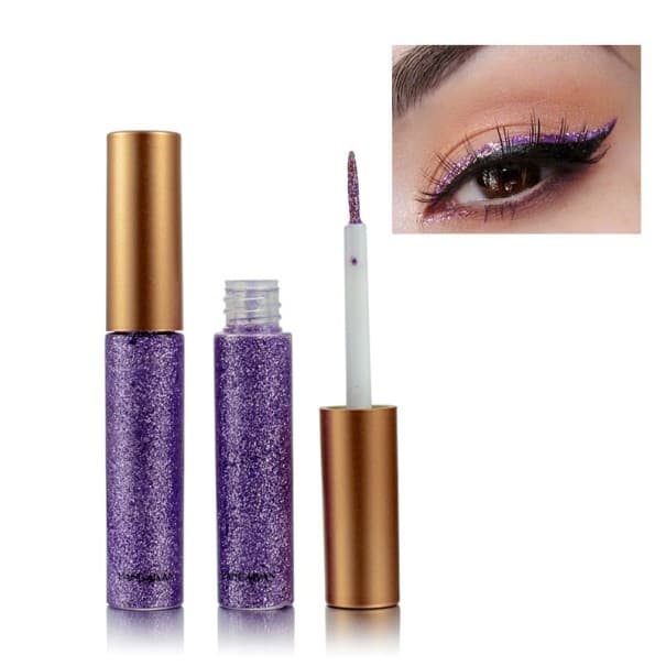Bunter Glitzer-Eyeliner lila