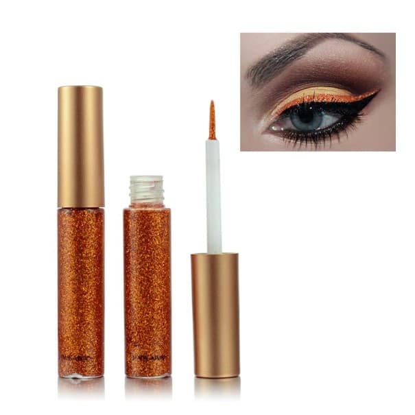 Bunter Glitzer-Eyeliner orange