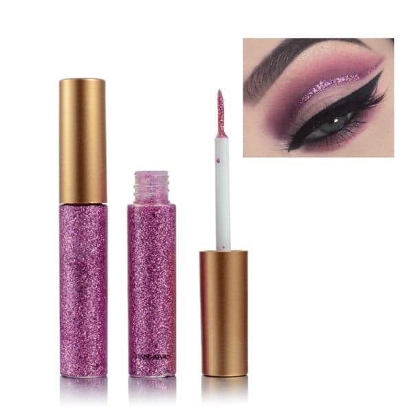 Bunter Glitzer-Eyeliner rosa