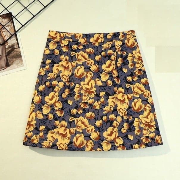 Damen-Minirock mit Blumen A1062 XS 1