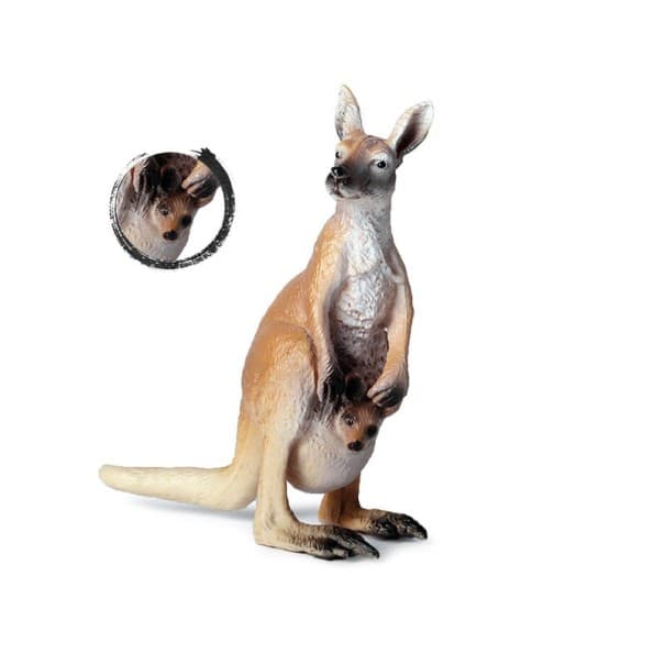 Känguru- und Babyfigur