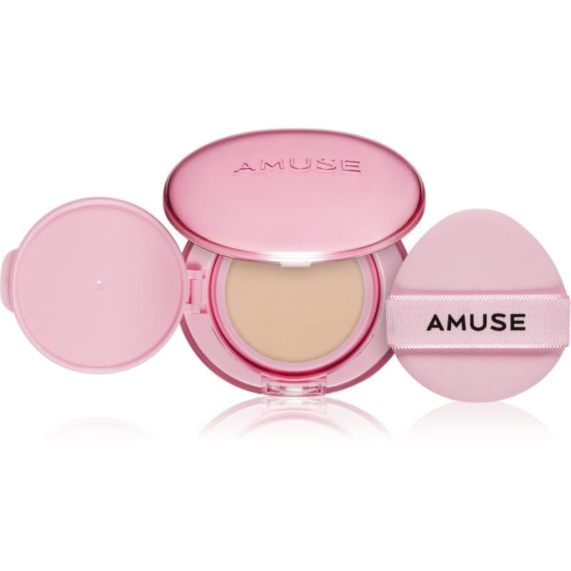 AMUSE Dew Power Vegan Cushion langanhaltendes Make up im Schwämmchen für klare und glatte Haut Farbton 1.5 Natural 15 g