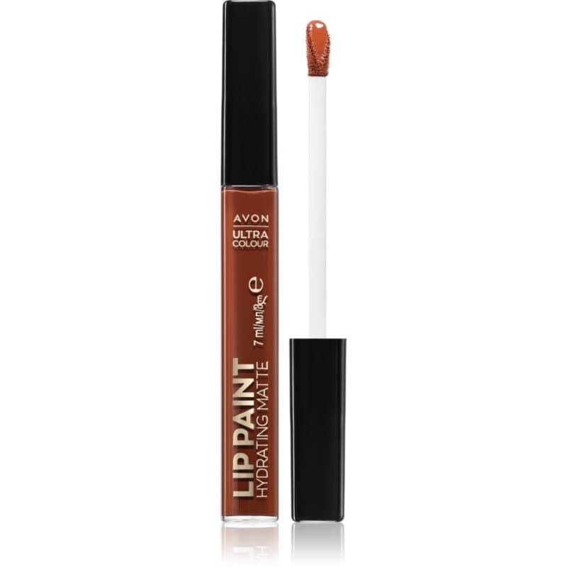 Avon Ultra Colour Paint Satin-Lippenstift mit Matt-Effekt Farbton Brownie For Dessert 7 ml