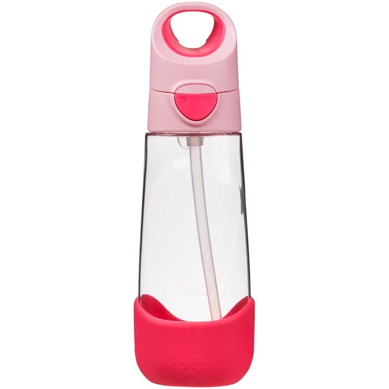 b.box Bottle with Straw Flasche mit Strohhalm Flamingo Fizz 1 St.