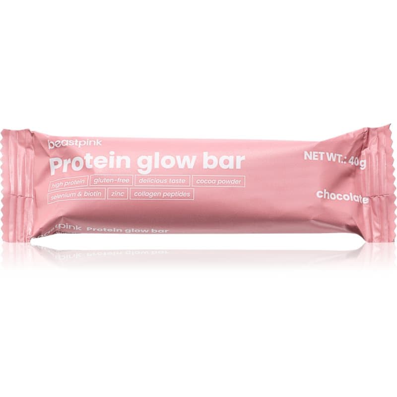 BeastPink Protein Glow Bar Proteinriegel mit Kollagen Geschmack Chocolate 40 g