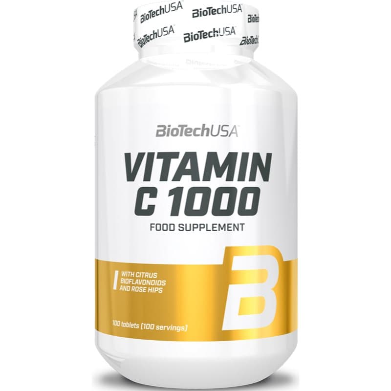 BioTechUSA Vitamin C 1000 Tabletten zur Unterstützung des Immunsystems, für schöne Haut und Nägel 180 g