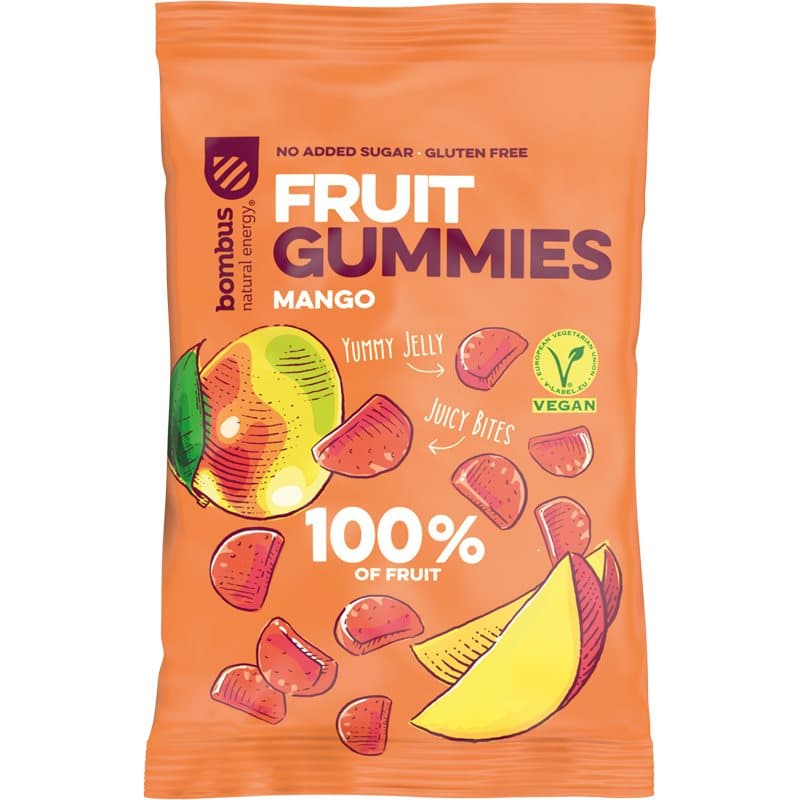Bombus Fruit Gummies Fruchtbonbons Geschmack Mango 35 g