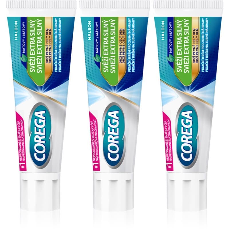Corega Fresh Extra Strong Fixiercreme für den Zahnersatz 3x40 g