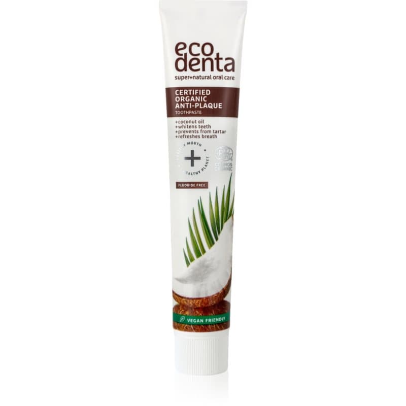 Ecodenta Certified Organic Anti-plaque Anti-Plaque Zahnpasta für gesundes Zahnfleisch mit Kokosöl 75 ml