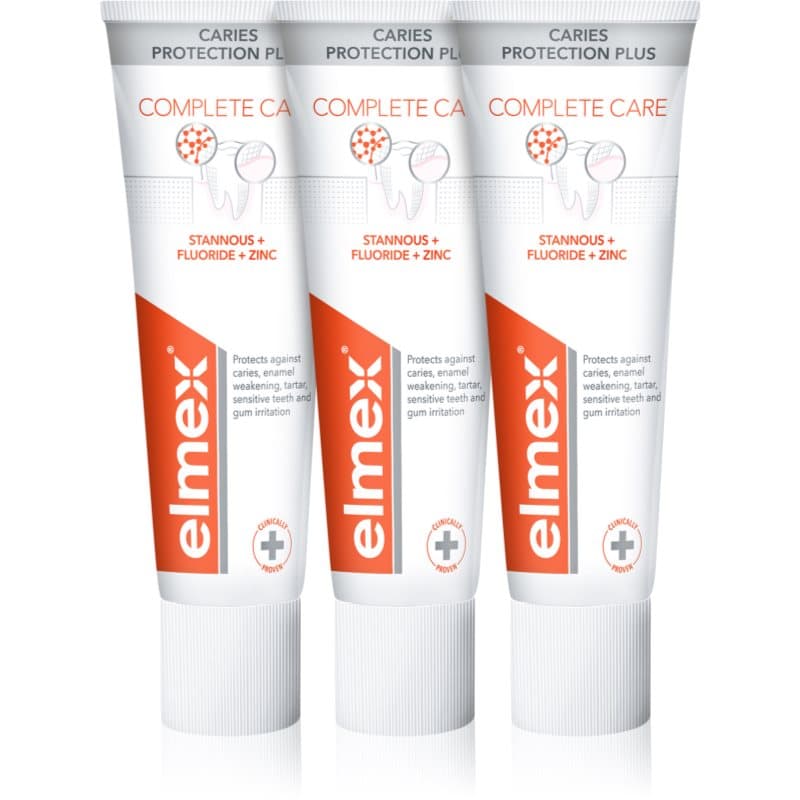 Elmex Caries Protection Complete Care erfrischende Zahnpasta für den kompletten Schutz Ihrer Zähne 3x75 ml