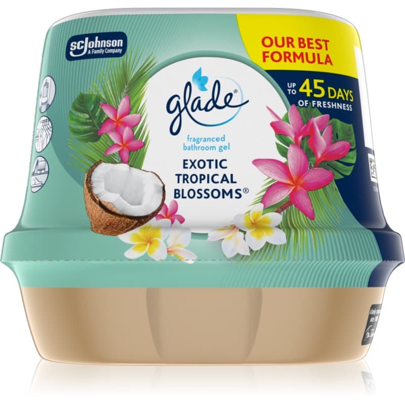 GLADE Exotic Tropical Blossoms Duftgel fürs Badezimmer 180 g