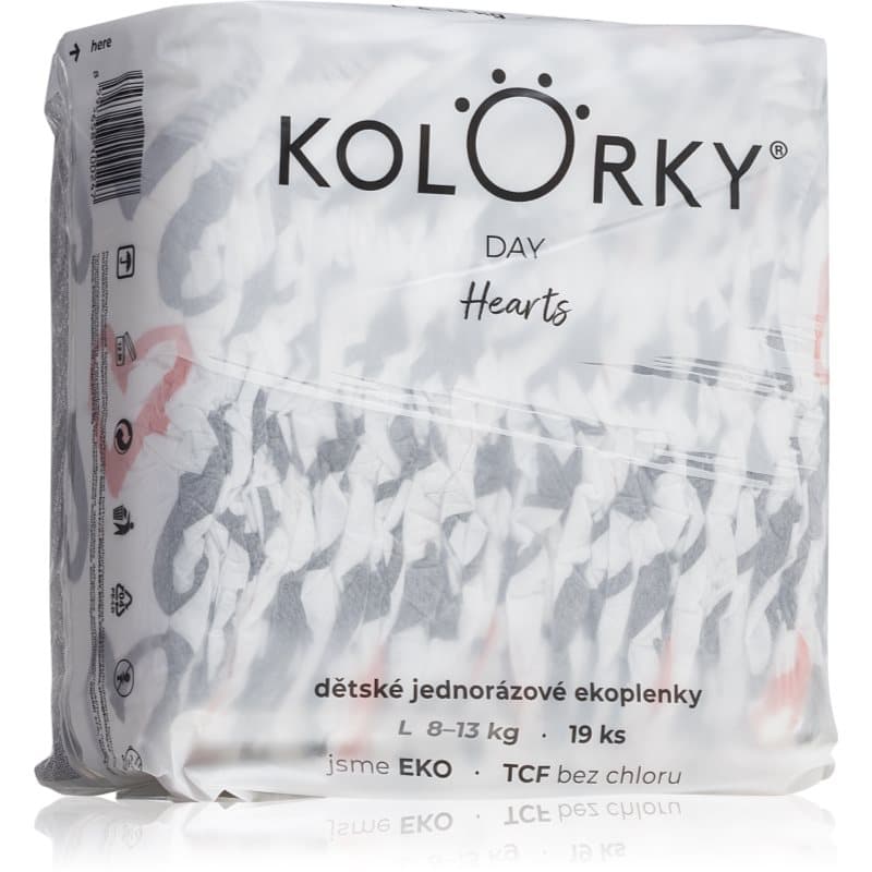 Kolorky Day Hearts Einweg-ÖKO-Windeln 19 St.