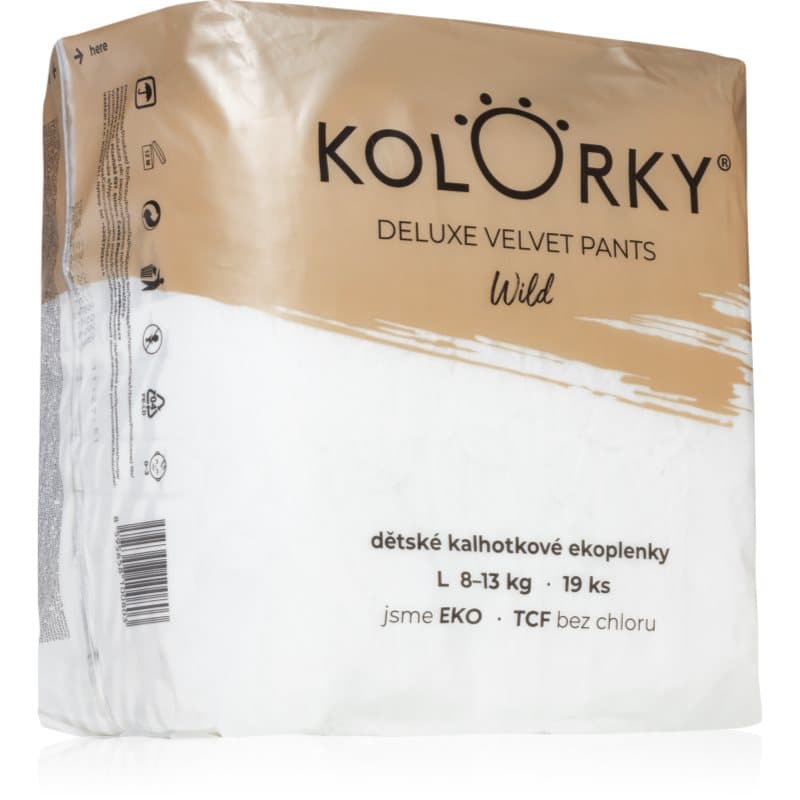 Kolorky Deluxe Velvet Pants Wild Einweg-Windelhöschen Größe L 8-13 Kg 19 St.