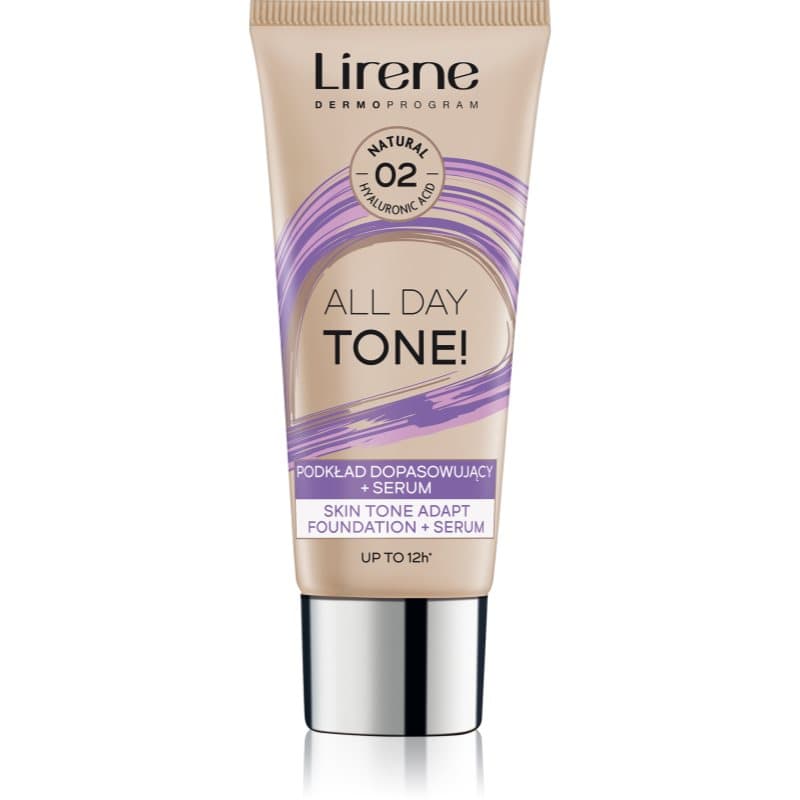 Lirene ALL DAY TONE! Hydratisierendes Make Up für ein strahlendes Aussehen der Haut Farbton 02 Natural 30 ml