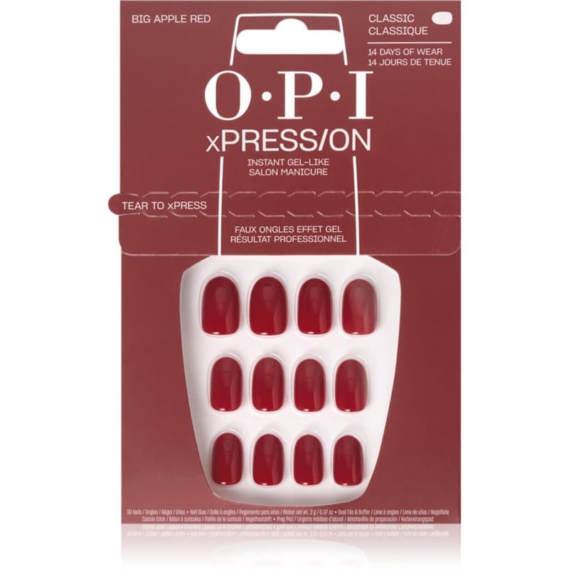 OPI xPRESS/ON künstliche Fingernägel Big Apple Red 30 St.