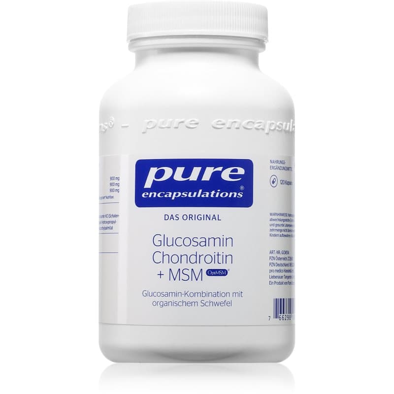 Pure Encapsulations Glucosamin Chondroitin + MSM Kapseln zur Unterstützung der Gesundheit von Knochen und Gelenken 162 g
