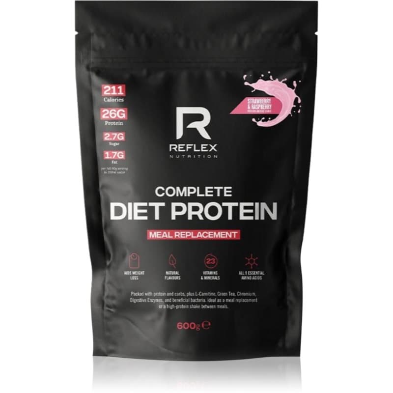 Reflex Nutrition Complete Diet Protein Mahlzeitersatz Geschmack Strawberry & Raspberry 600 g