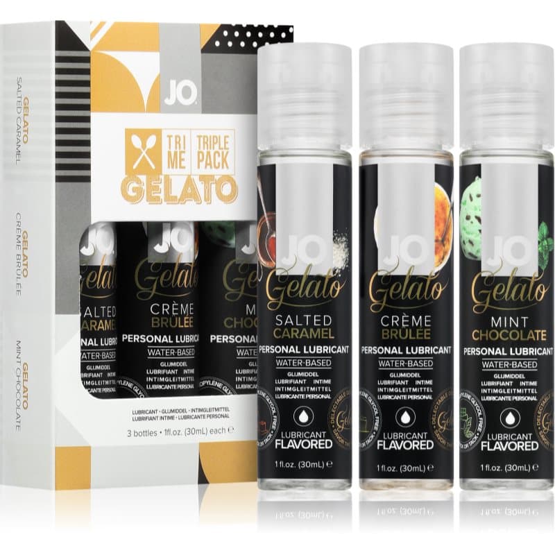 System JO Tri-Me Triple Pack Gelato Gleitgel-Set mit Geschmack