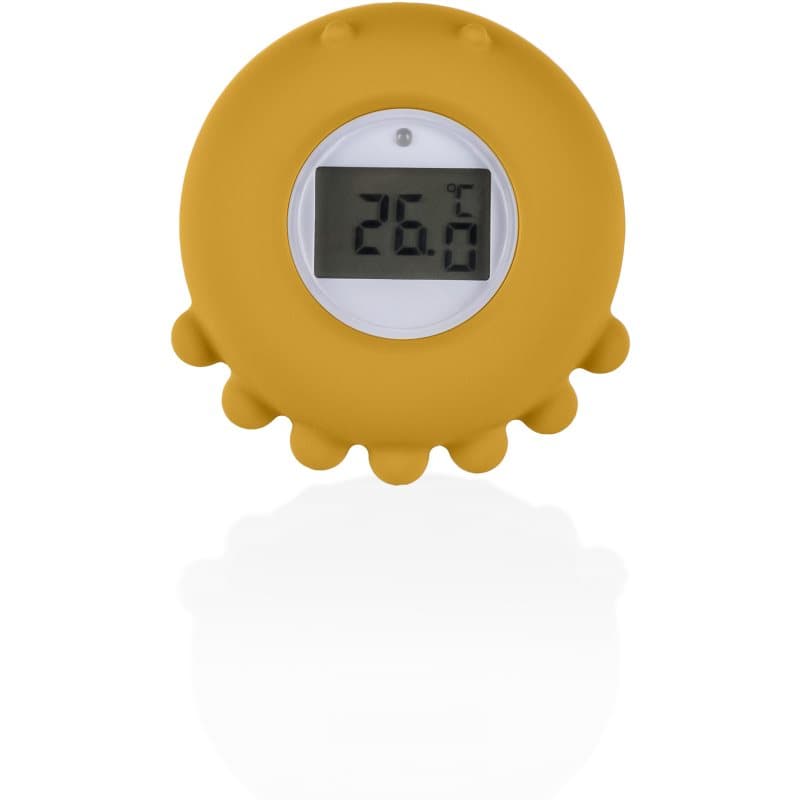 Zopa Silicone Digital Thermometer 2in1 digitales Fieberthermometer für die Badewanne Mustard Yellow 1 St.