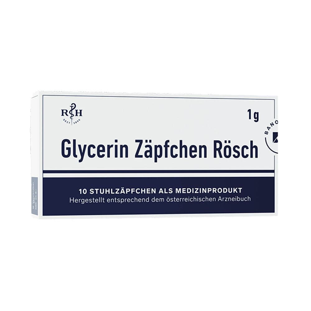 Glycerin Zäpfchen Rösch 1g Suppositorien 10 St