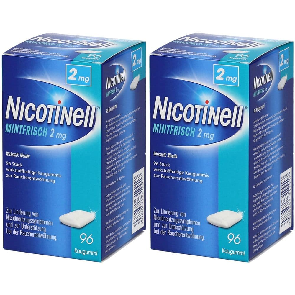 Nicotinell® Kaugummi mintfrisch 2 mg 2x96 St
