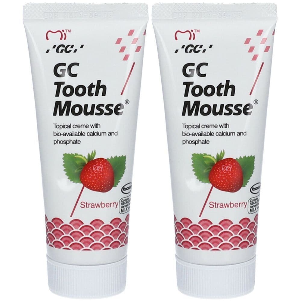 GC Tooth Mousse Erdbeere Tube 2x40 g