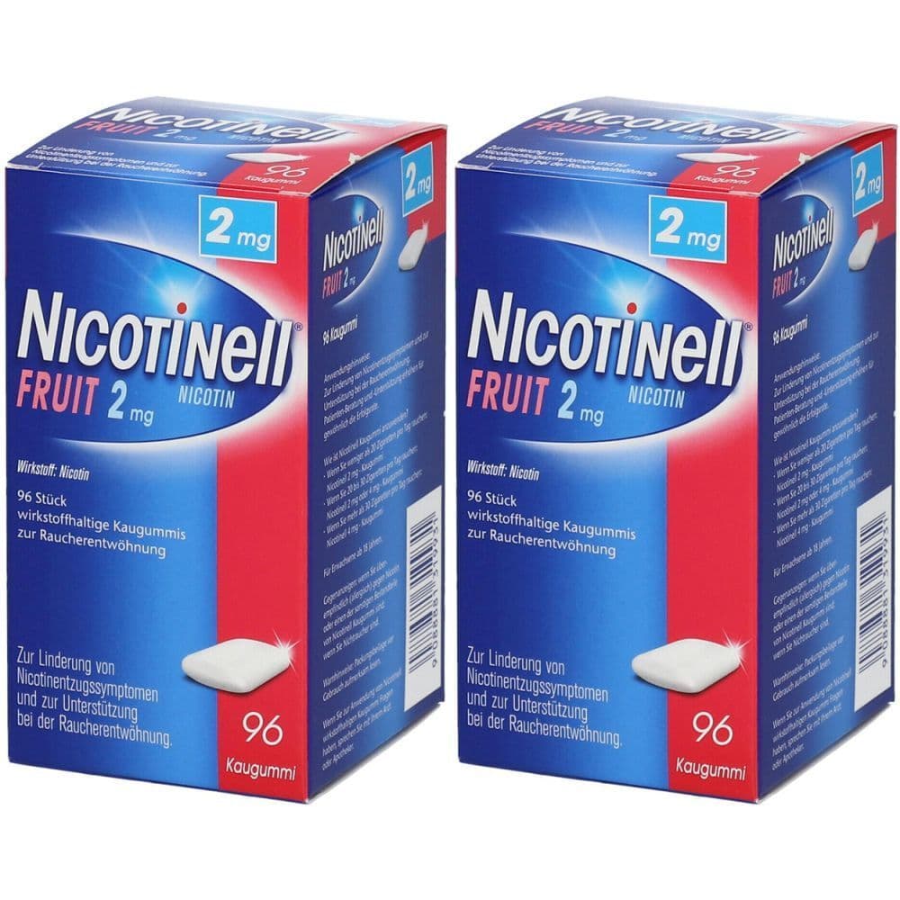 Nicotinell® Kaugummi fruit 2 mg 2x96 St