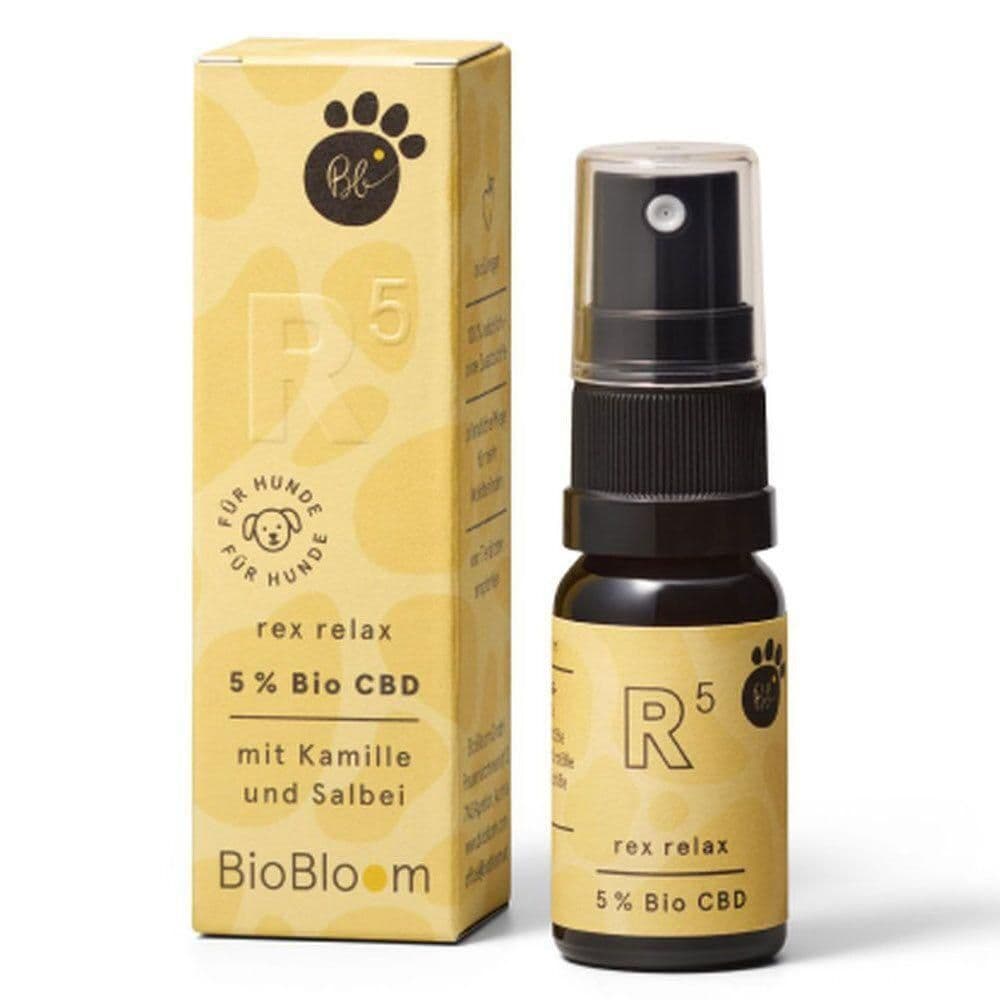 BioBloom 5% Bio CBD Öl für Hunde - rex relax Tropfen 4x10 ml