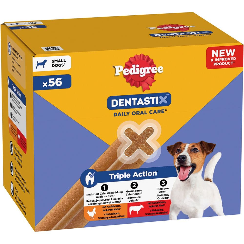 Pedigree Snacks Denta Stix small tägliche Zahnpflege Big Pack 56 St