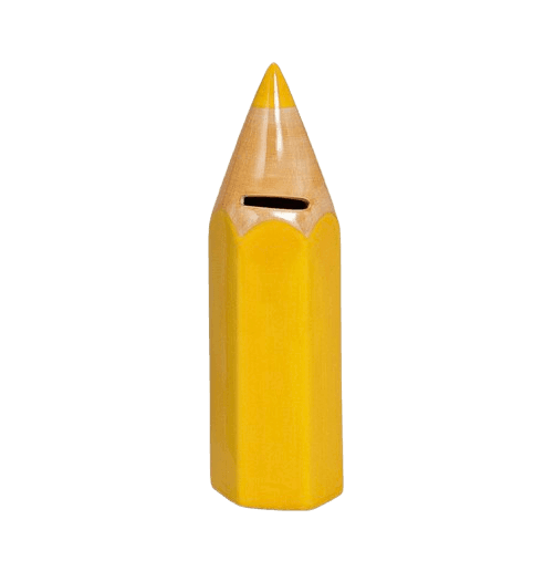 Mr Beam Spardose, Buntstift aus Keramik, 6x25x6cm (verschiedene Farben)