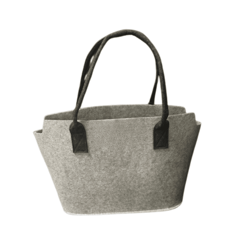Mr Beam Shopping Bag, Filz, hellgrau, rechteckig, 35x16x26cm