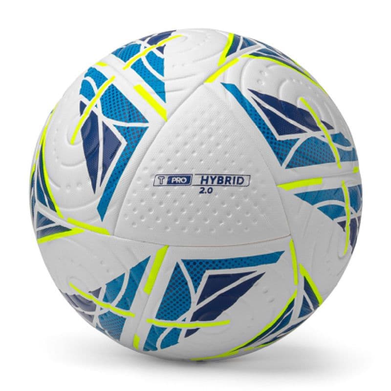 Fußball - T-PRO Hybrid 2.0 (White-Blue-Yellow) Trainingsball (Gr. 5)