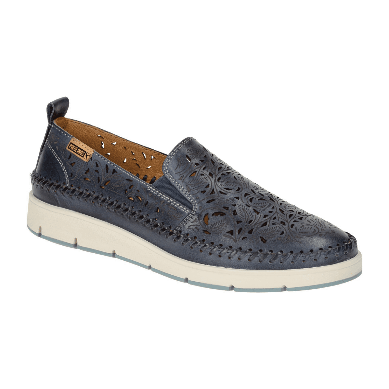 Pikolinos Tenerife Slipper Schuhe blau gelocht W8D-3896 für Damen, blau, Größe 39 EU