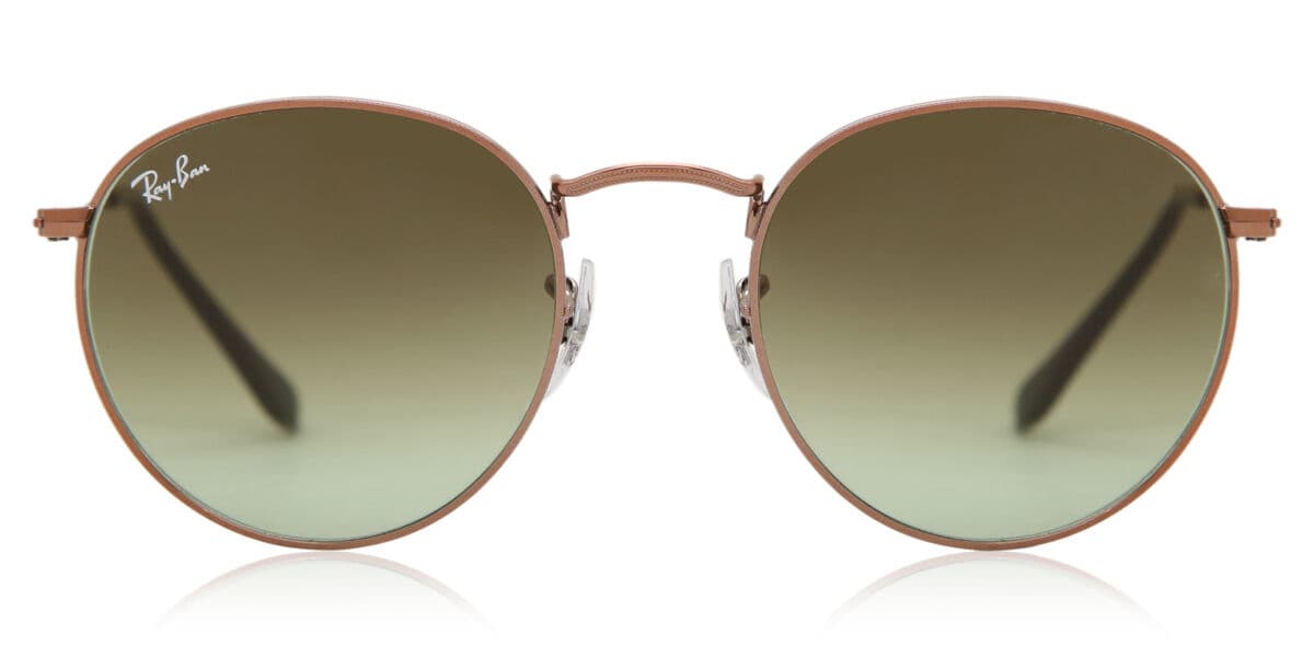 Ray-Ban RB3447 Round Metal 9002A6 Braune Herren Sonnenbrillen