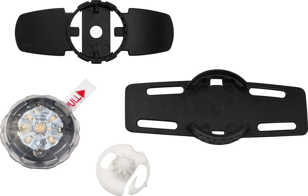 Abus neck buckle with LED taillight