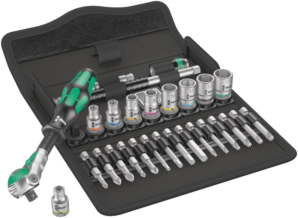 Wera Zyklop Speed 1/4" Ratchet wrench set 28 parts