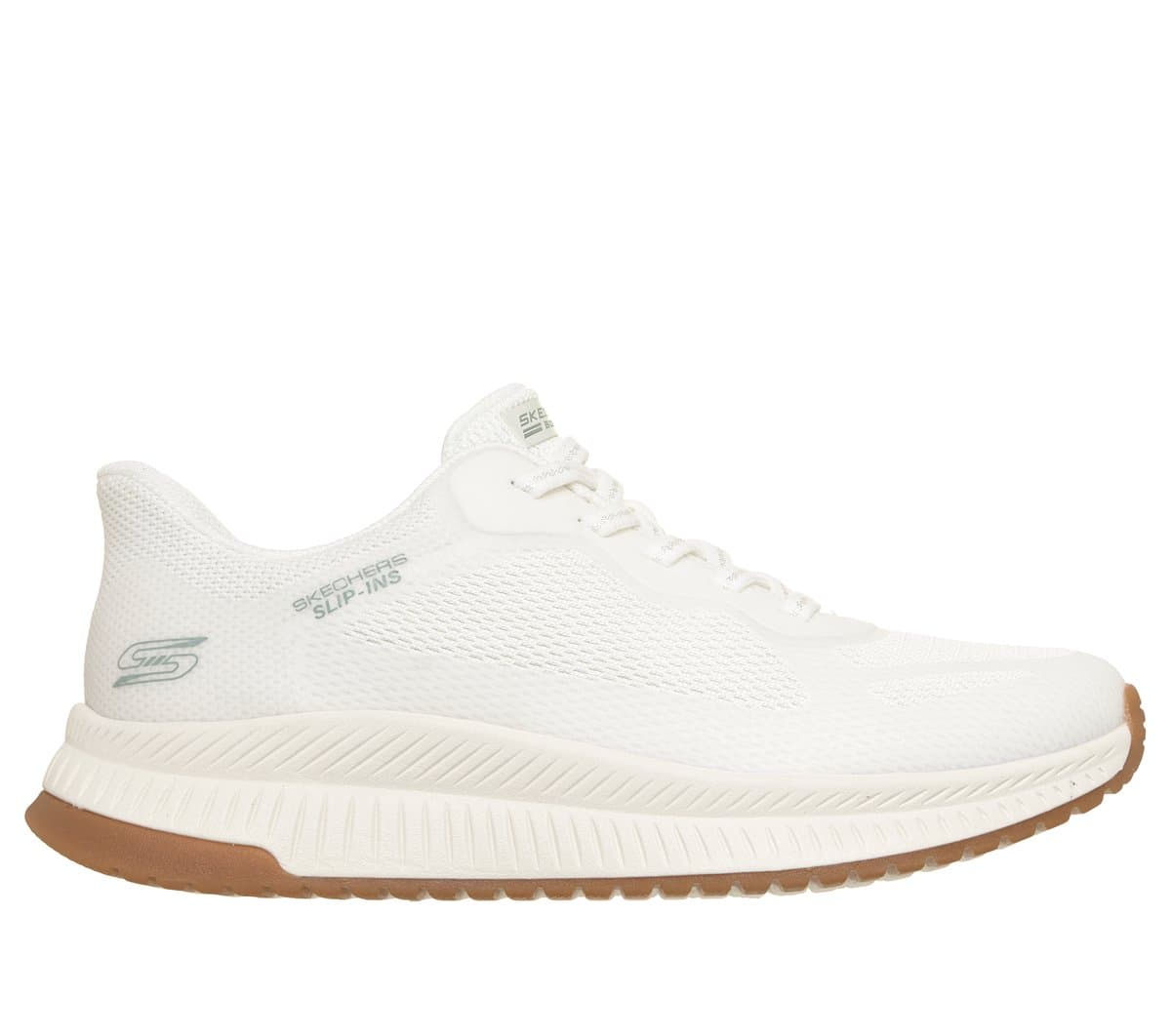 Skechers Damen Slip-ins: BOBS Squad 4 - Staple Look Sneaker in Weiss, Größe 38, Waschmaschinenfest