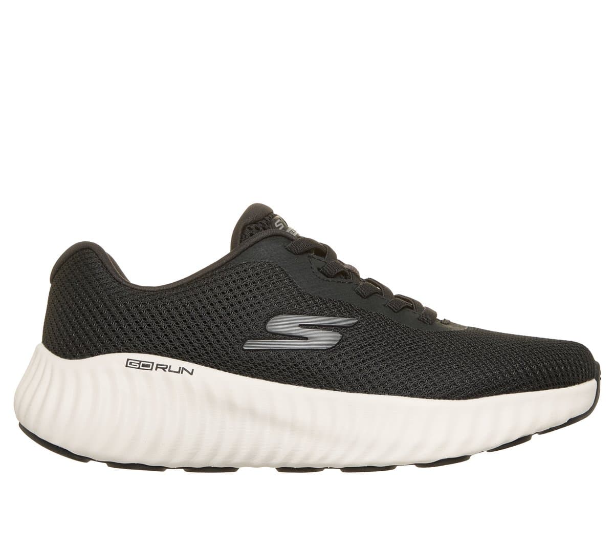 Skechers Damen GO RUN Now - Calumet Sneaker in Schwarz/Weiss, Größe 35, Vegan, Waschmaschinenfest