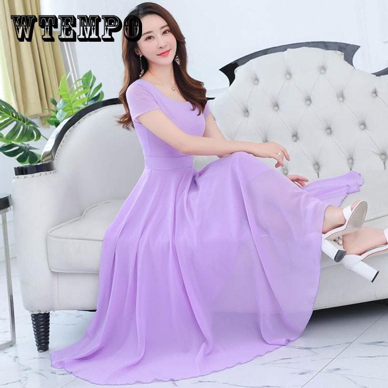 Temperament War Dünnes Kleid Weibliche Große Chiffon Strand Rock Große Größe Mid-länge Tanzen Langen Rock Temperament Eleganten Langen Rock cm