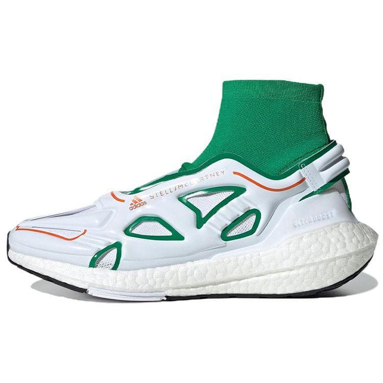 Stella McCartney x adidas UltraBoost 22 Grün Weiß Damen Sneaker Cloud-White Semi-Impact-Orange GX9866 cm