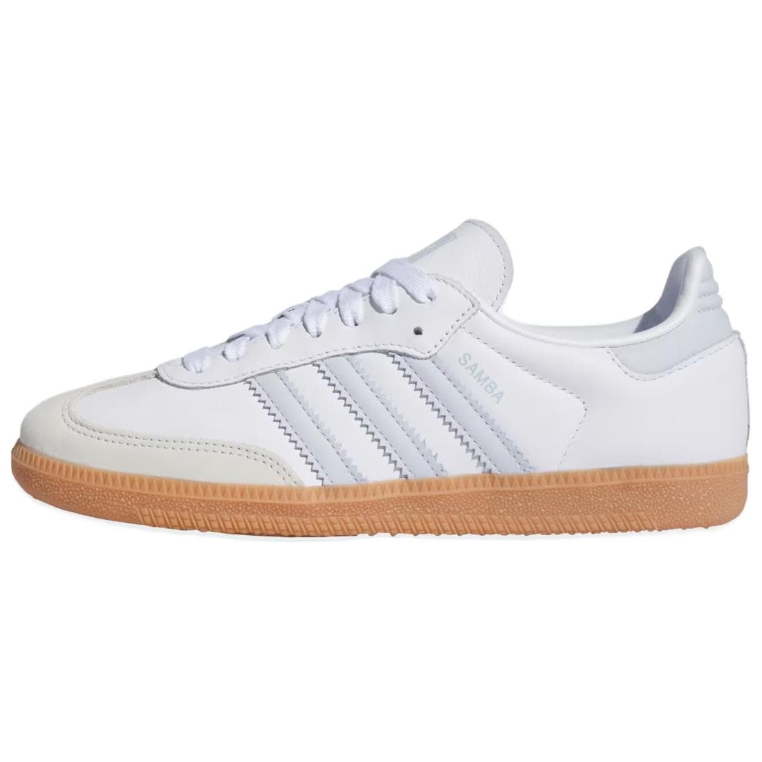 adidas Samba OG Weiß Halo Blau Gum Damen Sneaker Wolkenweiß Off-White IE0877 cm