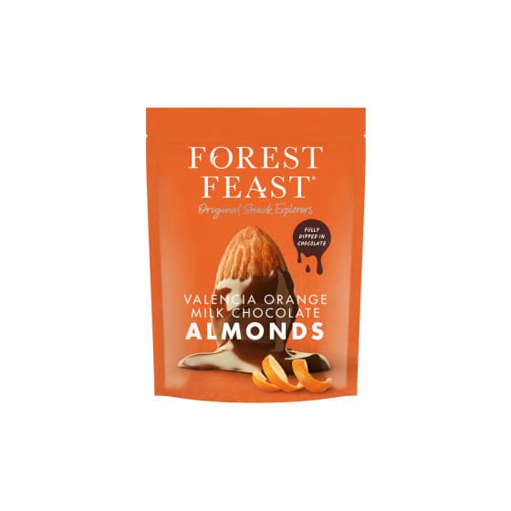 Forest Feast Valencia Orange Milchschokolade-Mandeln, 120 g