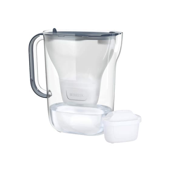 BRITA STYLE ESS MXPRO LED Wasserfilter-Kanne, 2.4 l - Stein