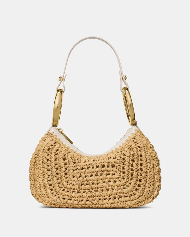 Kate Spade | Women's Women's The Straw Bangle Bracelet Bag in Natural/Beige