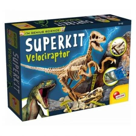 Little Genius Experiments Velociraptor Paläontologie-Set, 7-12 Jahre, Lisciani