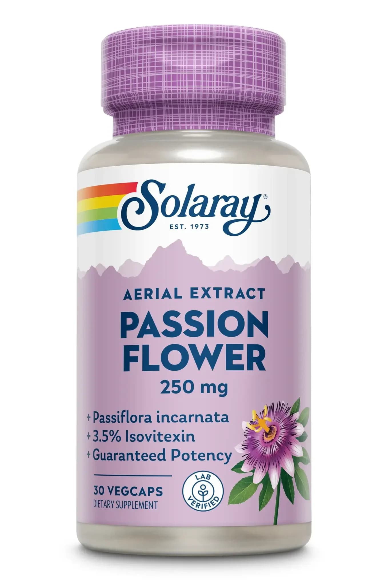 Passionsblume 250mg Solaray, 30 Kapseln, Secom